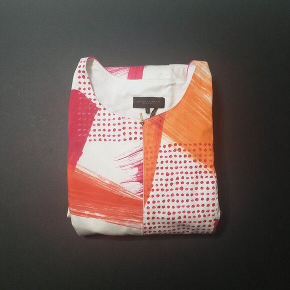 Donna Karan New York Dress Women Size 2 Abstract Handkerchief Hem City Couquette - Picture 16 of 16